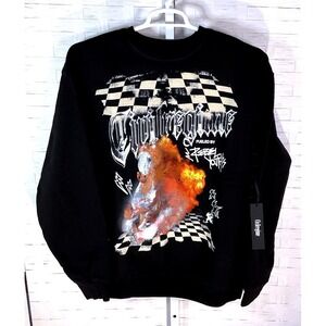 Civil Regime Off To The Races Crewneck Sweatshirt Size Large Black Sold Out Rare